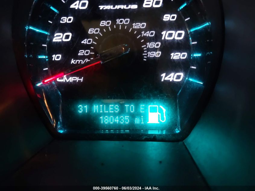 2012 Ford Taurus Sel VIN: 1FAHP2EWXCG129453 Lot: 39560760