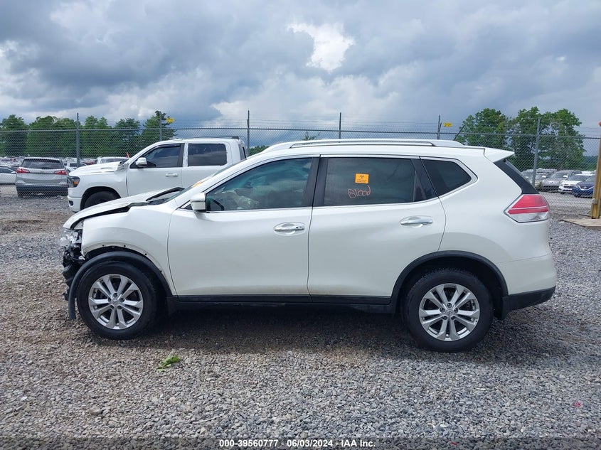 2016 Nissan Rogue Sv VIN: KNMAT2MV1GP688850 Lot: 39560777