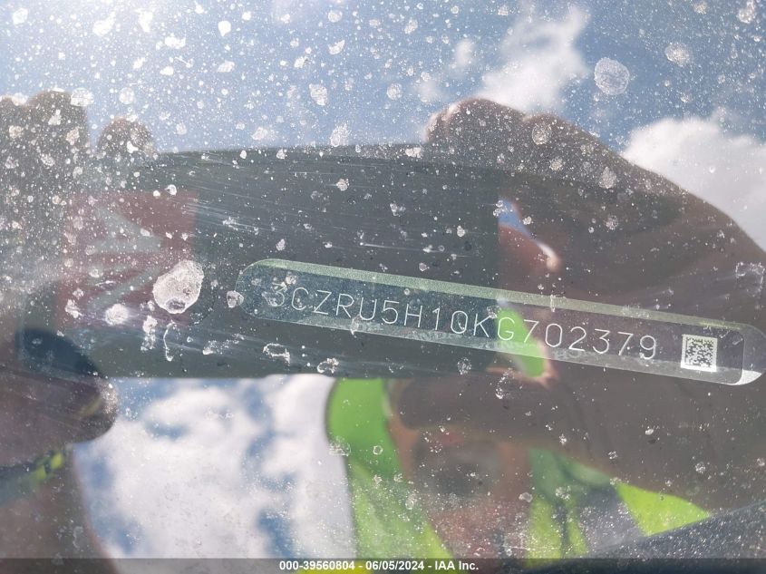 2019 Honda Hr-V Sport VIN: 3CZRU5H10KG702379 Lot: 39560804