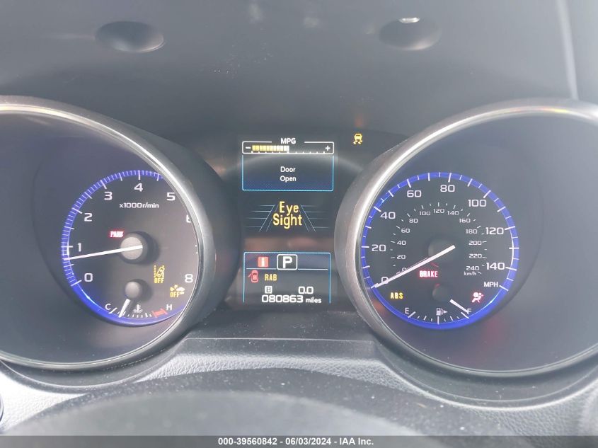 VIN 4S4BSANC2K3235041 2019 SUBARU OUTBACK 2.5I LIMITED
