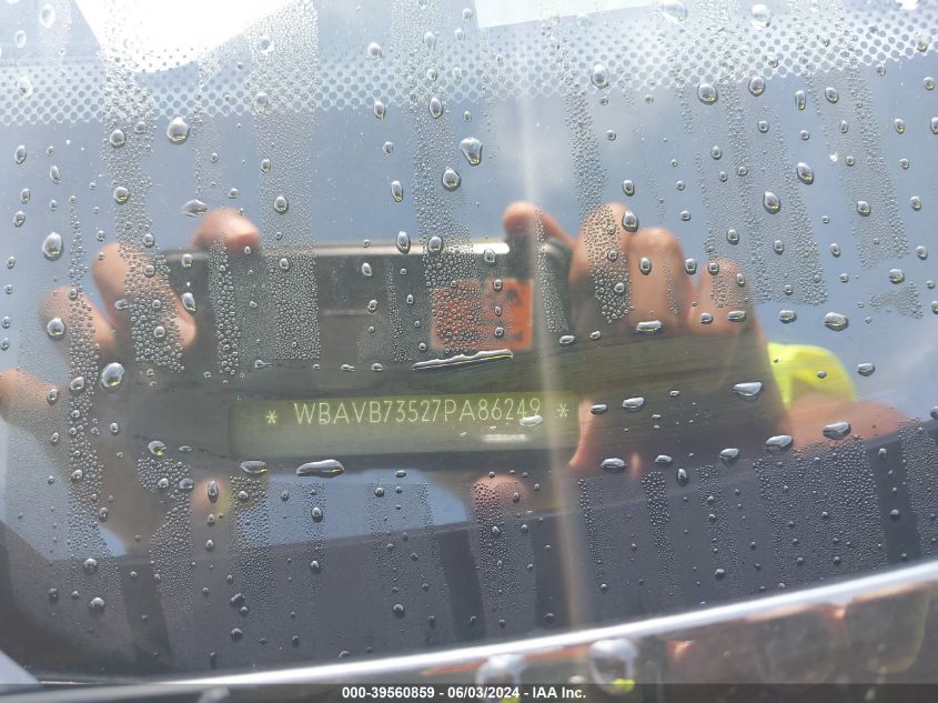 2007 BMW 335I VIN: WBAVB73527PA86249 Lot: 39560859