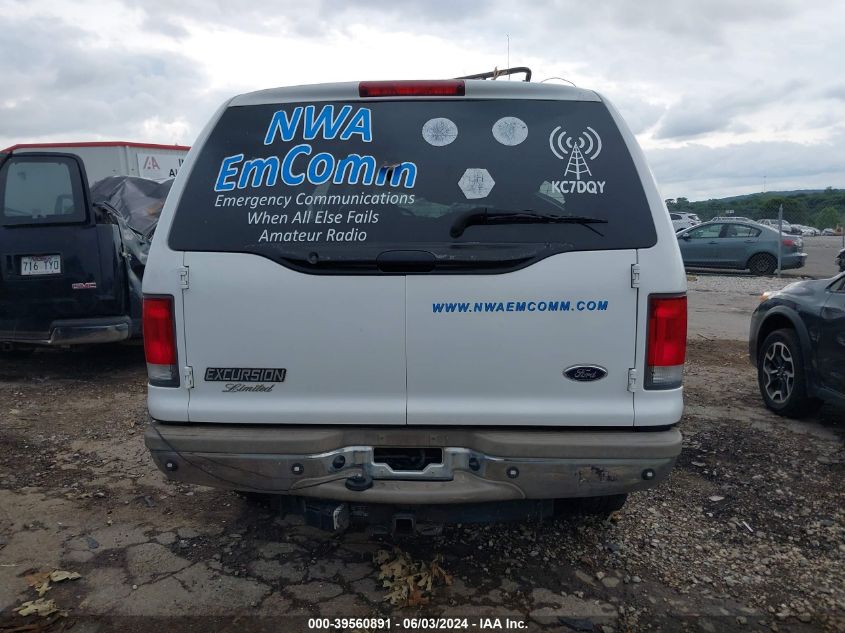 2001 Ford Excursion Limited VIN: 1FMNU43S21ED04641 Lot: 39560891