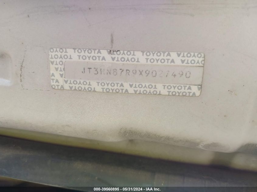 1999 Toyota 4Runner Limited V6 VIN: JT3HN87R9X9027490 Lot: 39560895