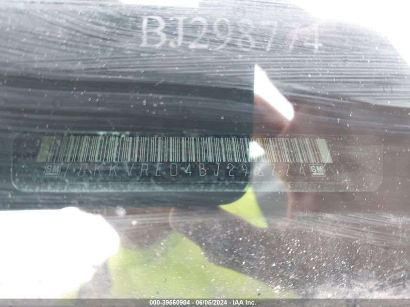 2011 GMC Acadia Slt-1 VIN: 1GKKVRED4BJ298774 Lot: 39560904