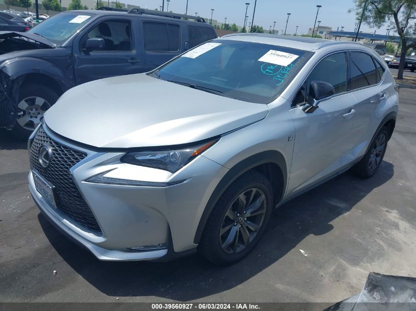 2016 Lexus Nx 200T/Base/F Sport VIN: JTJYARBZ4G2037581 Lot: 39560927