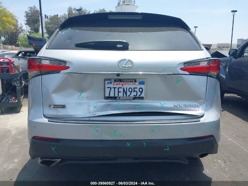 2016 Lexus Nx 200T/Base/F Sport VIN: JTJYARBZ4G2037581 Lot: 39560927