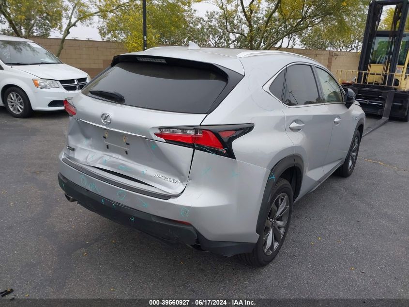 2016 Lexus Nx 200T/Base/F Sport VIN: JTJYARBZ4G2037581 Lot: 39560927