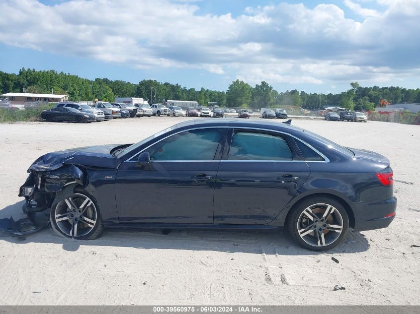 2017 Audi A4 2.0T Premium VIN: WAUENAF4XHN046809 Lot: 39560975