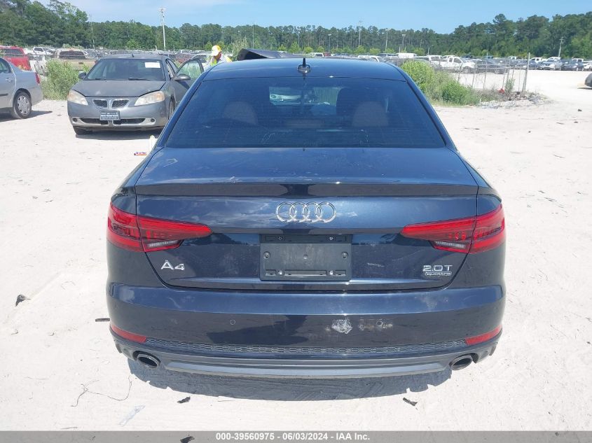 2017 Audi A4 2.0T Premium VIN: WAUENAF4XHN046809 Lot: 39560975