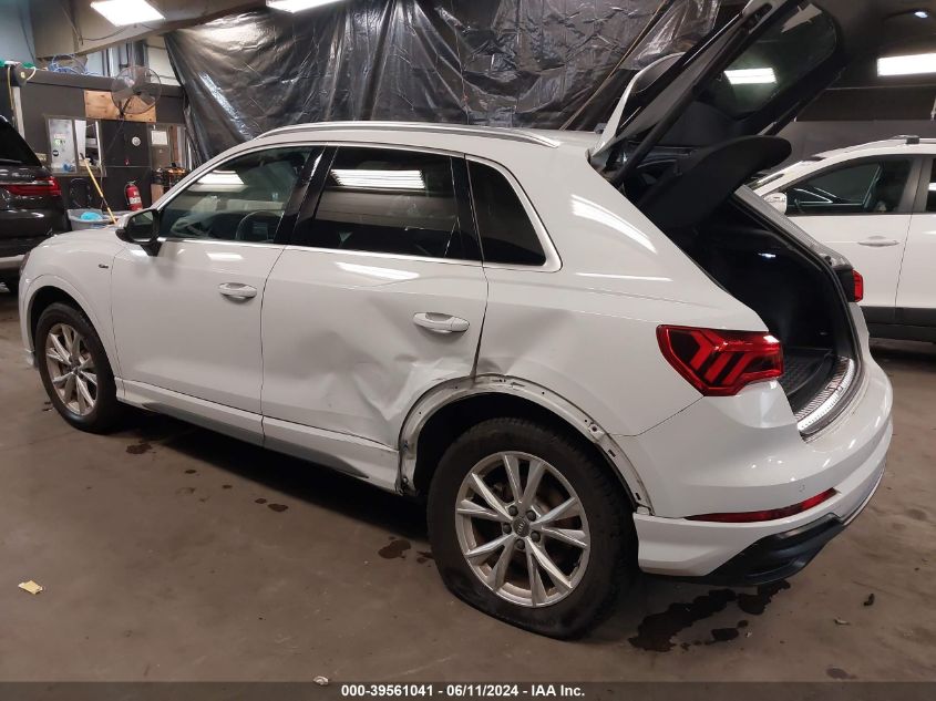 2021 Audi Q3 Premium 45 Tfsi S Line Quattro Tiptronic VIN: WA1DECF35M1003427 Lot: 39561041