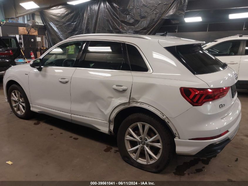 2021 Audi Q3 Premium 45 Tfsi S Line Quattro Tiptronic VIN: WA1DECF35M1003427 Lot: 39561041