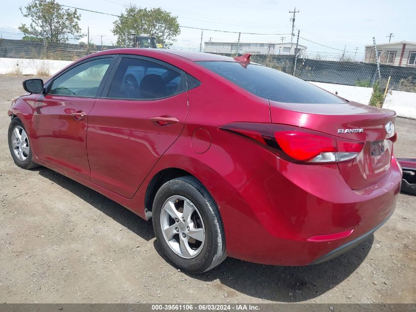 2014 Hyundai Elantra Se VIN: 5NPDH4AE8EH540962 Lot: 39561106