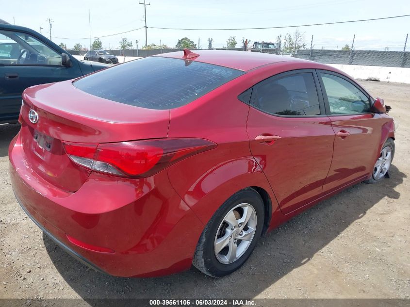 2014 Hyundai Elantra Se VIN: 5NPDH4AE8EH540962 Lot: 39561106