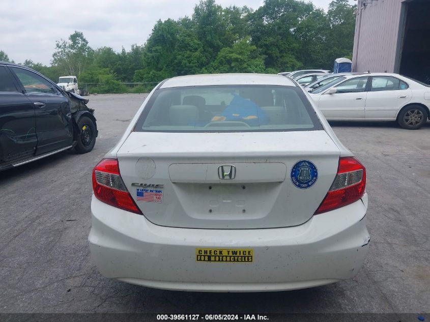 2012 Honda Civic Lx VIN: 19XFB2F59CE331593 Lot: 39561127