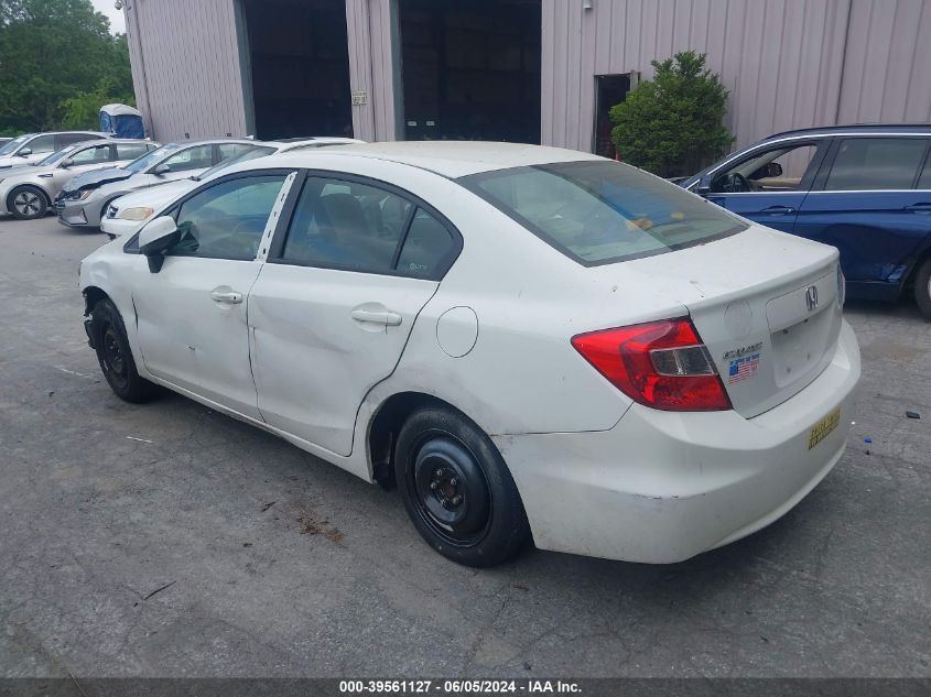 2012 Honda Civic Lx VIN: 19XFB2F59CE331593 Lot: 39561127