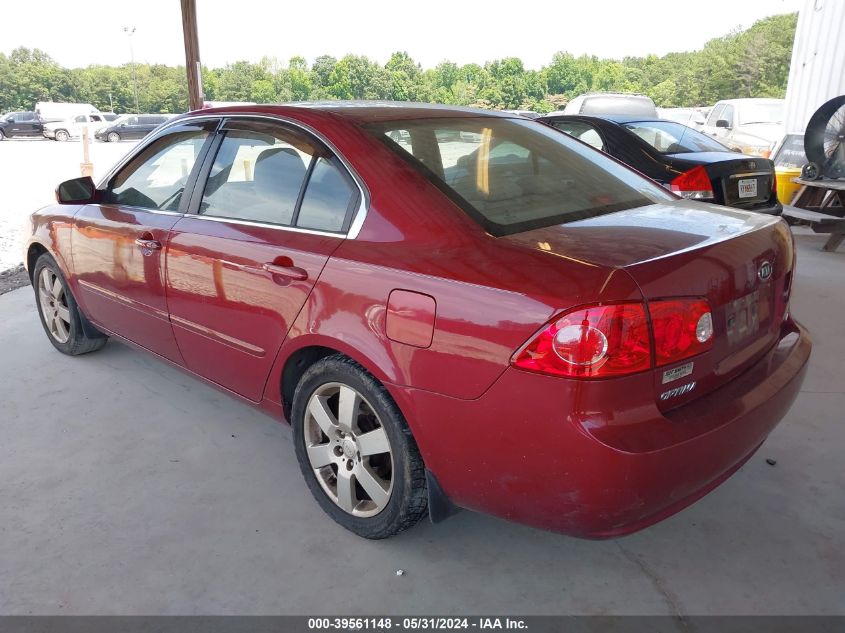 2007 Kia Optima Lx VIN: KNAGE123875140188 Lot: 39561148