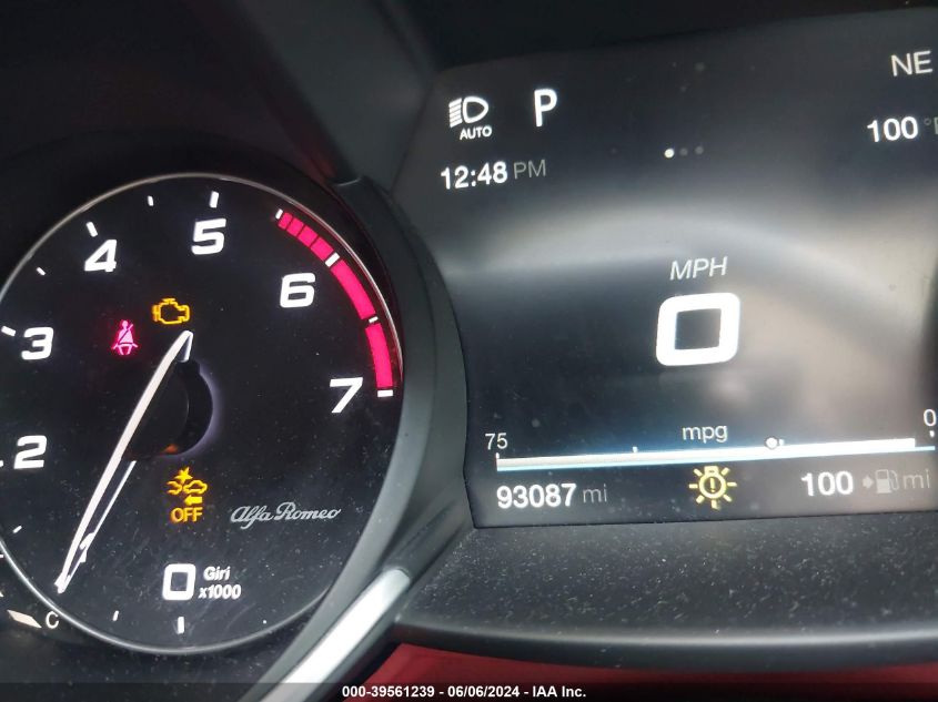 2017 Alfa Romeo Giulia Rwd VIN: ZARFAEBN6H7556383 Lot: 39561239