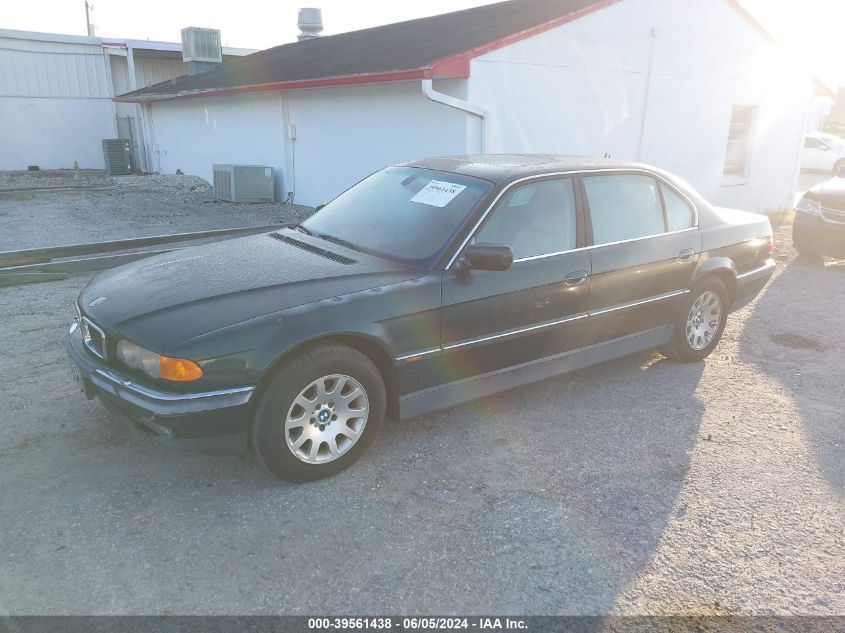 2000 BMW 740Il VIN: WBAGH8340YDP13308 Lot: 39561438