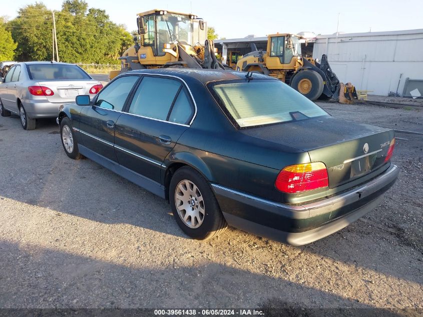 2000 BMW 740Il VIN: WBAGH8340YDP13308 Lot: 39561438