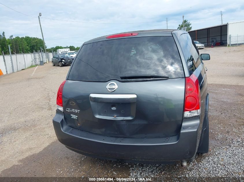 2008 Nissan Quest 3.5 VIN: 5N1BV28U98N122833 Lot: 39561494