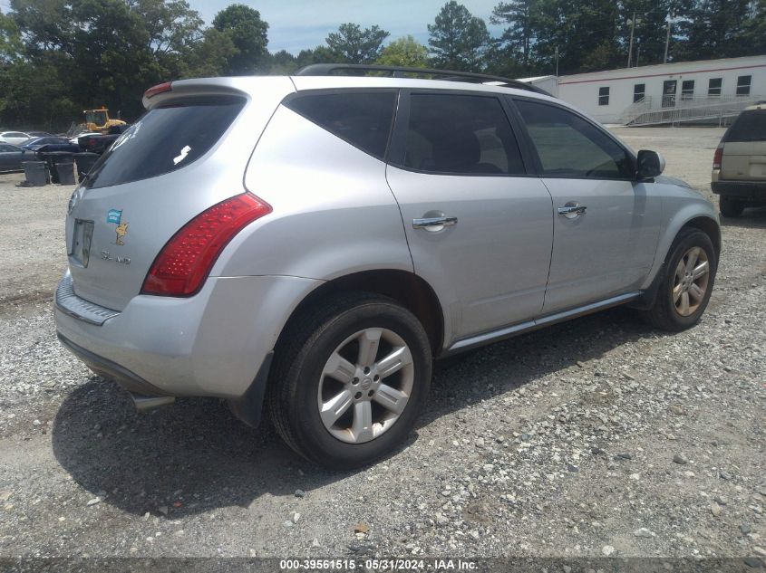 2007 Nissan Murano Sl VIN: JN8AZ08W57W614900 Lot: 39561515