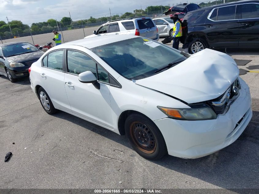 2012 Honda Civic Lx VIN: 19XFB2F53CE089321 Lot: 39561665