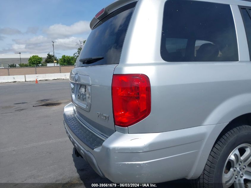 2005 Honda Pilot Ex-L VIN: 2HKYF18555H550182 Lot: 39561679