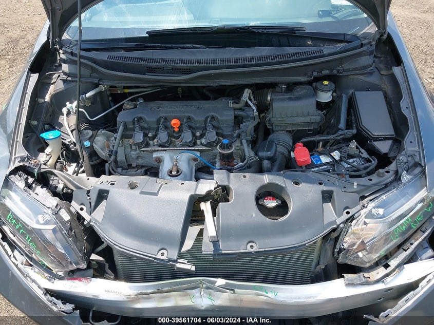 2013 Honda Civic Lx VIN: 2HGFB2F57DH600505 Lot: 39561704