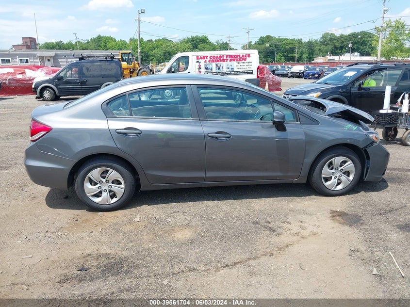2013 Honda Civic Lx VIN: 2HGFB2F57DH600505 Lot: 39561704