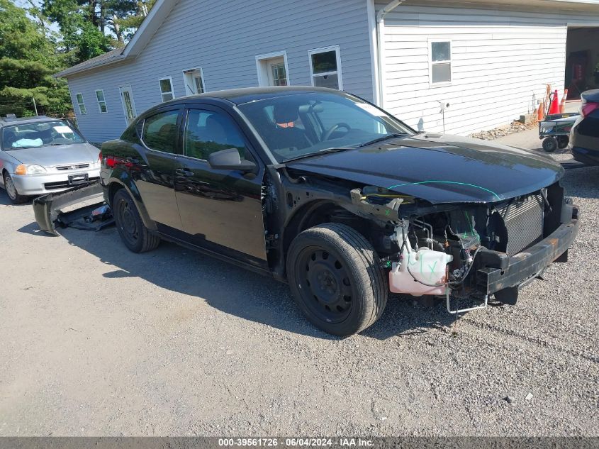 2013 Dodge Avenger Se VIN: 1C3CDZAB9DN580884 Lot: 39561726