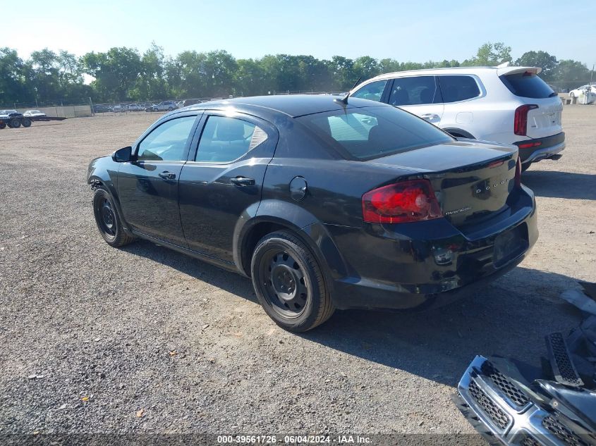 2013 Dodge Avenger Se VIN: 1C3CDZAB9DN580884 Lot: 39561726