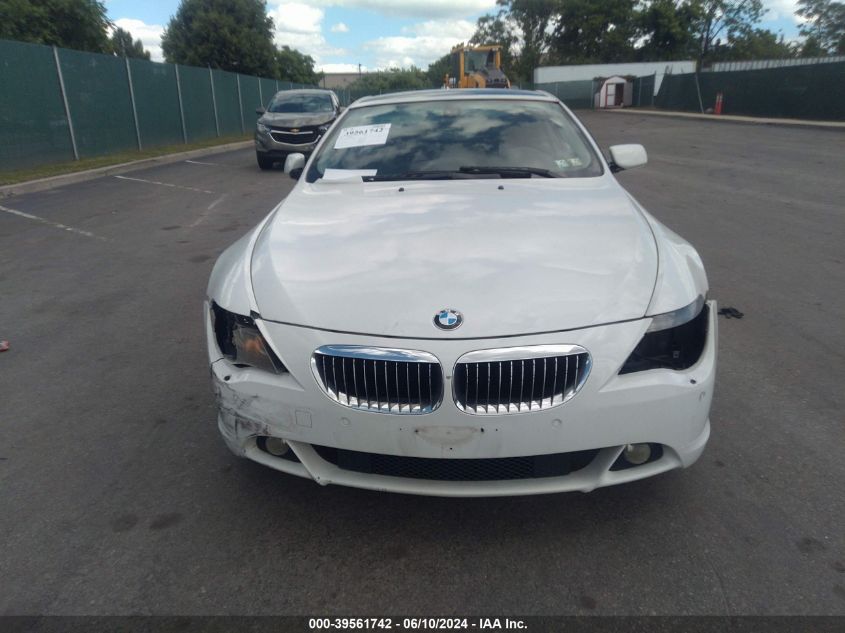 2006 BMW 650I VIN: WBAEH134X6CR49210 Lot: 39561742