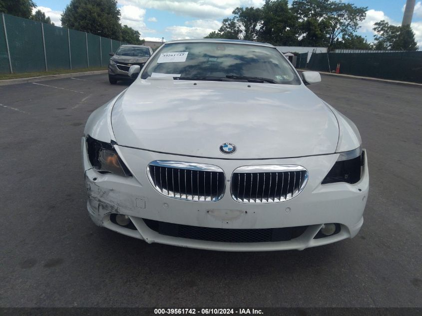 2006 BMW 650I VIN: WBAEH134X6CR49210 Lot: 39561742