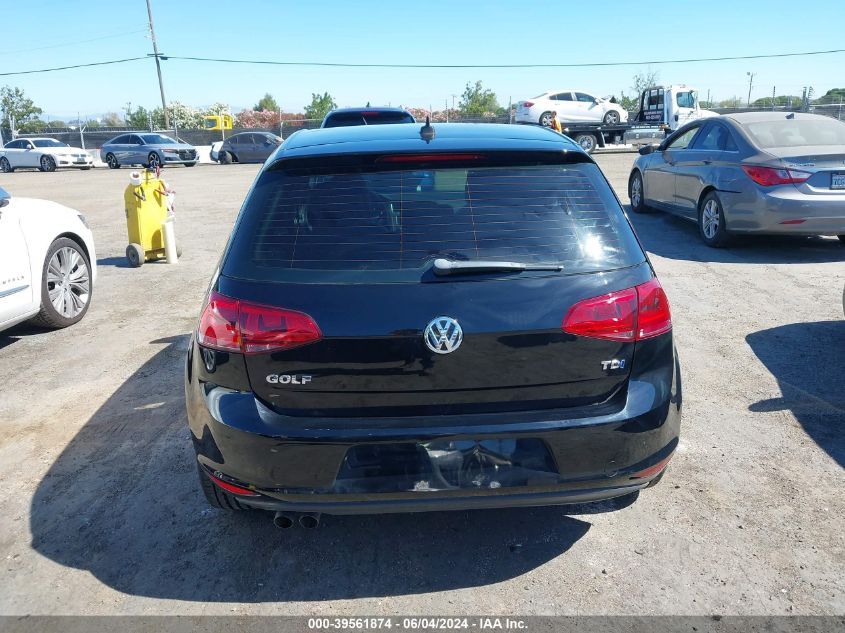 2015 Volkswagen Golf Tdi Se 4-Door VIN: 3VWRA7AU5FM094815 Lot: 39561874