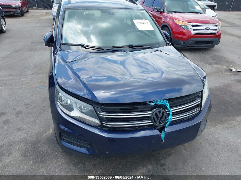 2016 Volkswagen Tiguan S VIN: WVGAV7AX9GW611609 Lot: 39562039