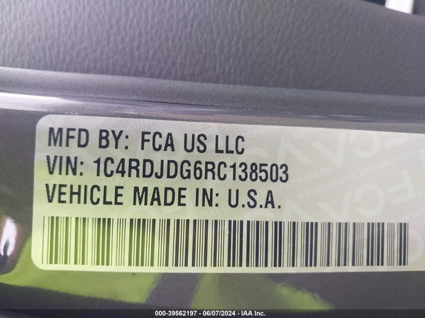 2024 DODGE DURANGO GT PLUS AWD - 1C4RDJDG6RC138503