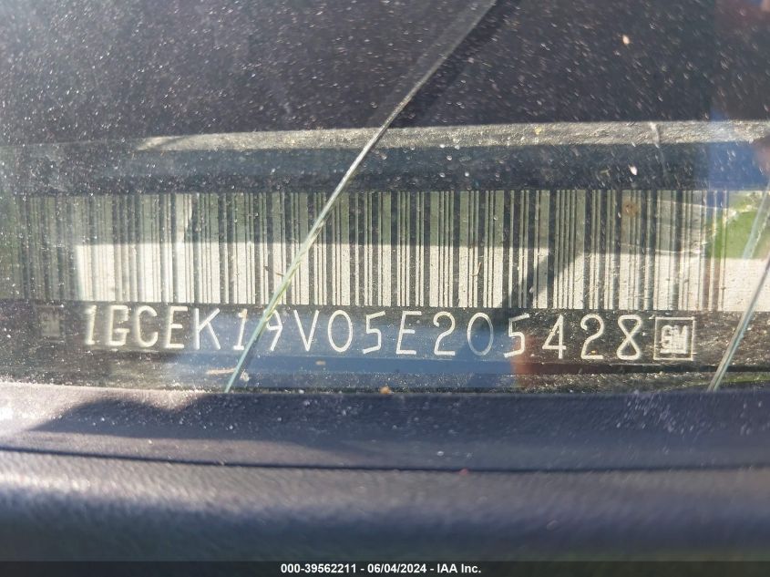 2005 Chevrolet Silverado 1500 Ls VIN: 1GCEK19V05E205428 Lot: 39562211