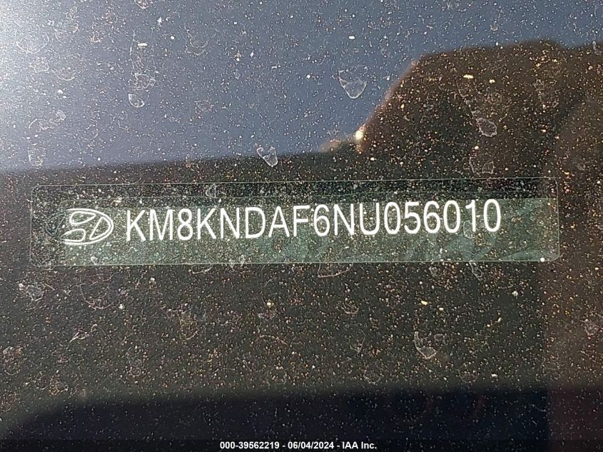 2022 Hyundai Ioniq 5 Sel VIN: KM8KNDAF6NU056010 Lot: 39562219
