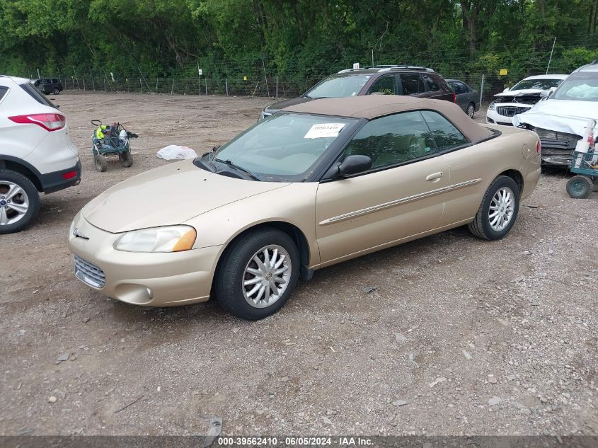 2001 Chrysler Sebring Lxi VIN: 1C3EL55U81N594237 Lot: 39562410