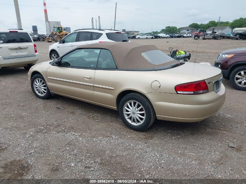 2001 Chrysler Sebring Lxi VIN: 1C3EL55U81N594237 Lot: 39562410