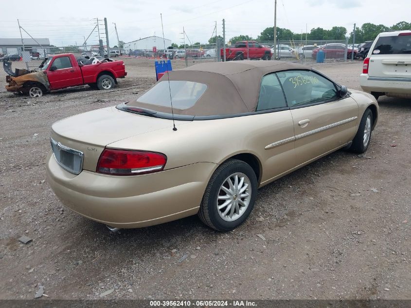 2001 Chrysler Sebring Lxi VIN: 1C3EL55U81N594237 Lot: 39562410