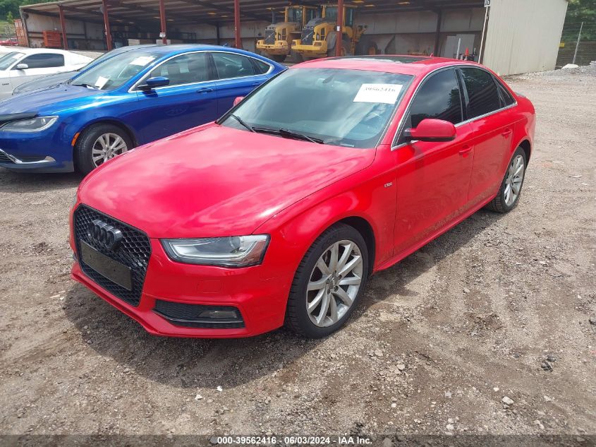 2014 Audi A4 2.0T Premium VIN: WAUAFAFL2EN022860 Lot: 39562416