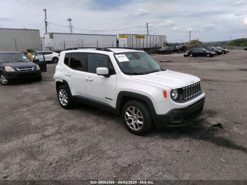 2017 Jeep Renegade Latitude Fwd VIN: ZACCJABB0HPF16296 Lot: 39562569