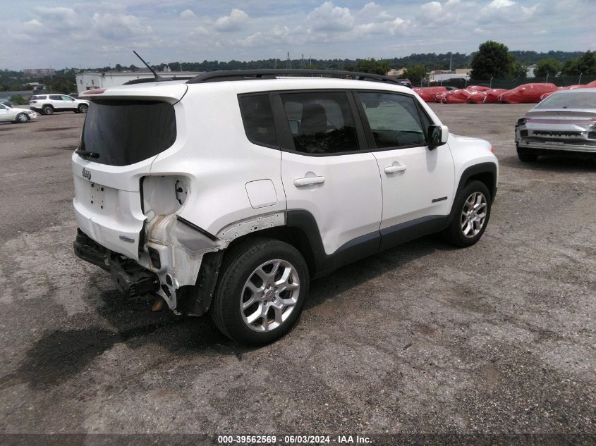 2017 Jeep Renegade Latitude Fwd VIN: ZACCJABB0HPF16296 Lot: 39562569