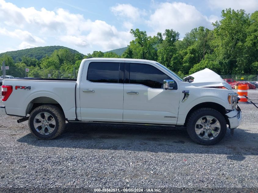 2022 Ford F-150 Platinum VIN: 1FTFW1ED6NFB76324 Lot: 39562571