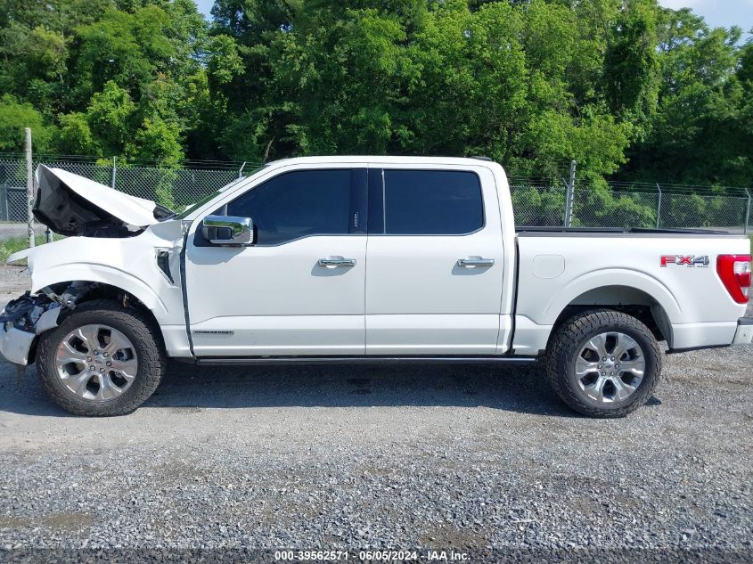 2022 Ford F-150 Platinum VIN: 1FTFW1ED6NFB76324 Lot: 39562571
