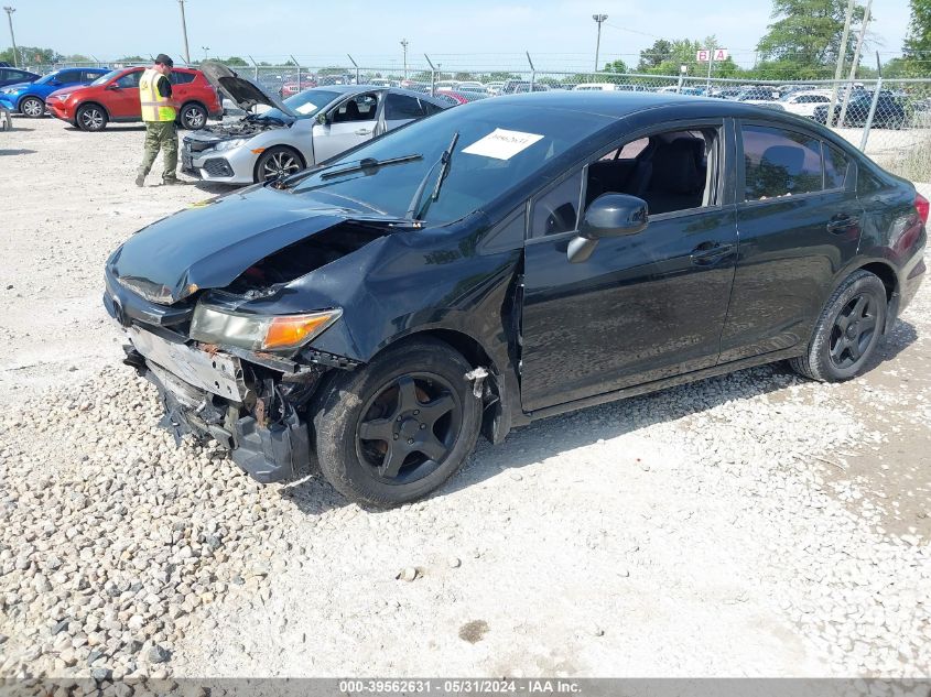 2012 Honda Civic Lx VIN: 19XFB2F52CE101085 Lot: 39562631