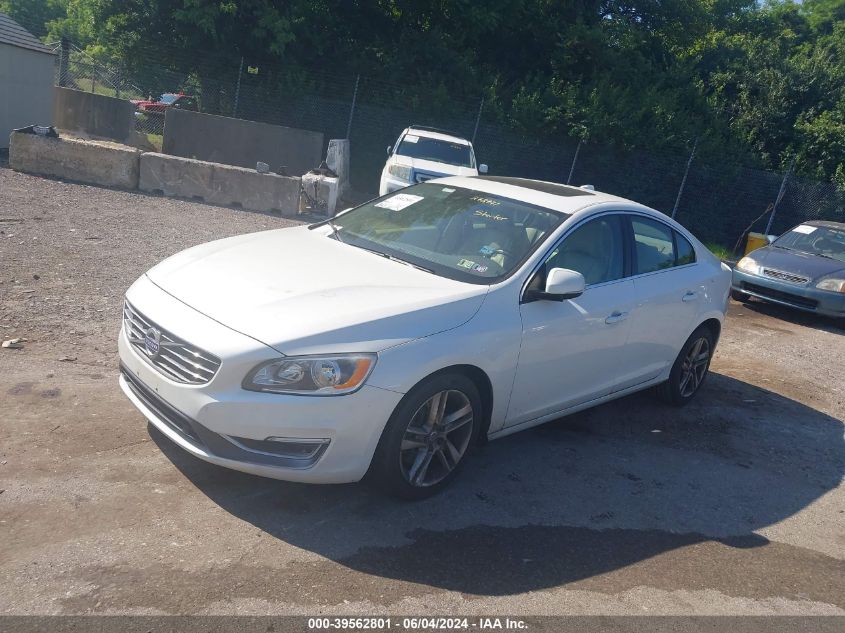 2014 Volvo S60 T5/T5 Platinum/T5 Premier/T5 Premier Plus VIN: YV1612FS0E2272971 Lot: 39562801