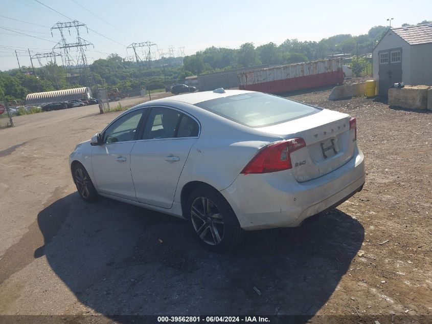 2014 Volvo S60 T5/T5 Platinum/T5 Premier/T5 Premier Plus VIN: YV1612FS0E2272971 Lot: 39562801