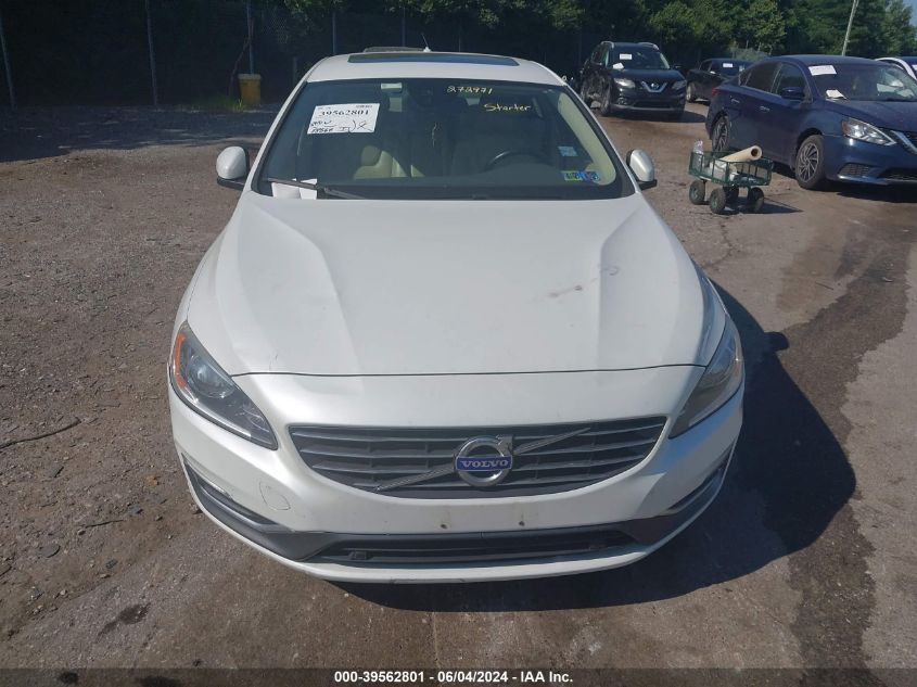 2014 Volvo S60 T5/T5 Platinum/T5 Premier/T5 Premier Plus VIN: YV1612FS0E2272971 Lot: 39562801